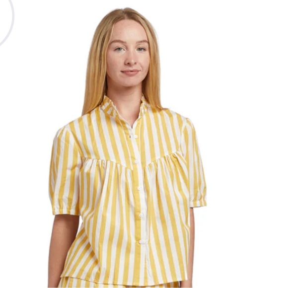 Taylor Tillman Clara Sun Stripe yellow and white stripe blouse - Picture 10 of 10